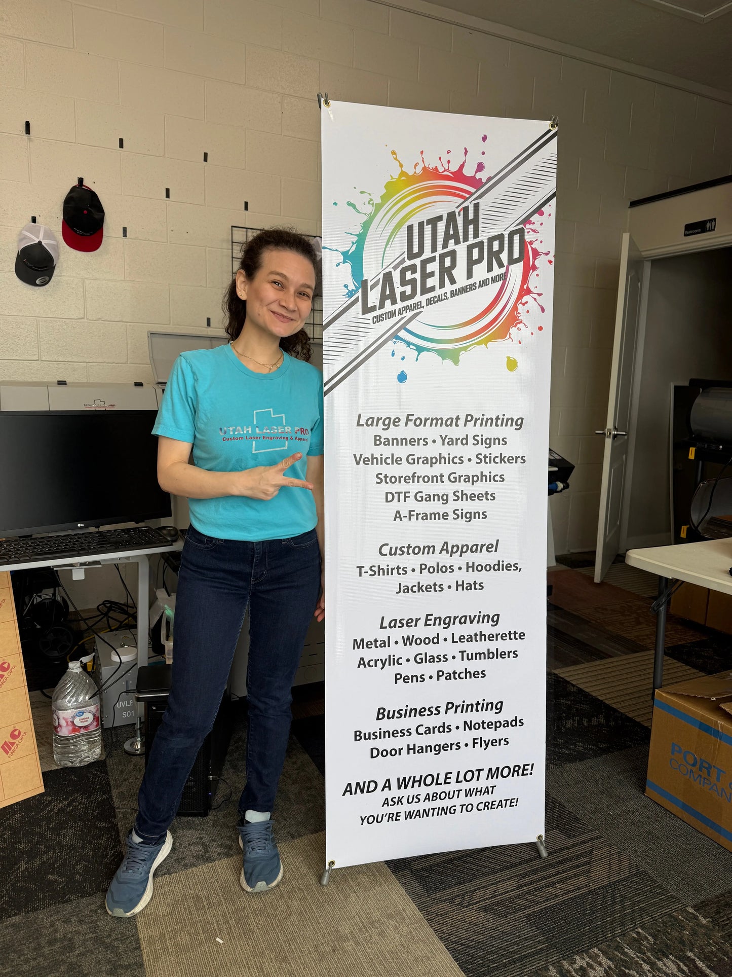 X Stand Banner Utah Laser Pro